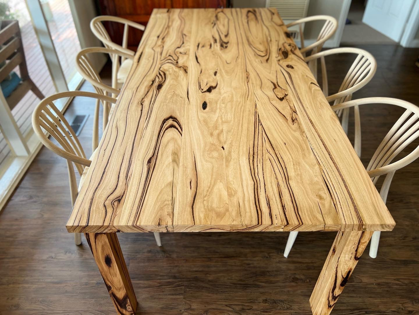 Australian recycled messmate Fairhaven dining table showcasing timber character and detail